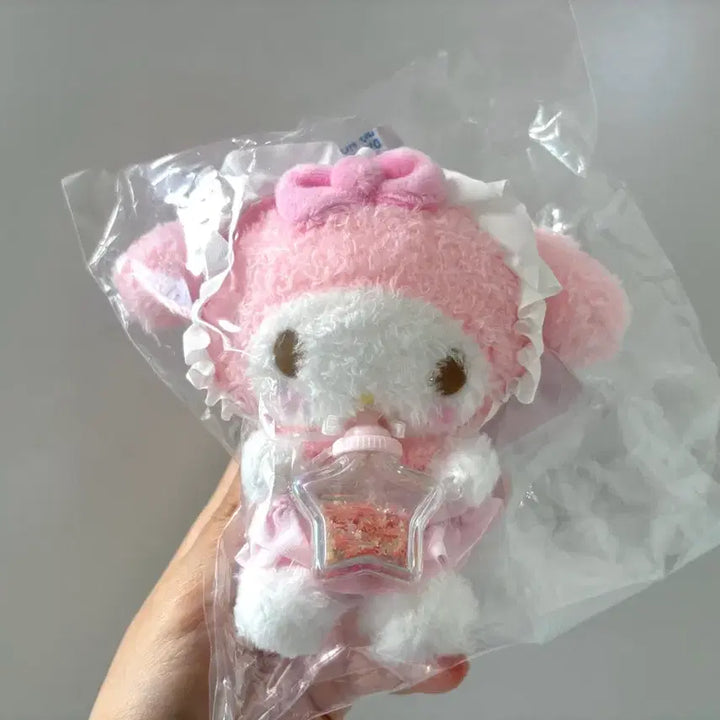 [BUNJANG] Sanrio My Melody Starlight Baby Bottle Mascot Keychain / 산리오 베이비 보틀 마이멜로디 별빛 인형 키링 마스코트 정품 미개봉