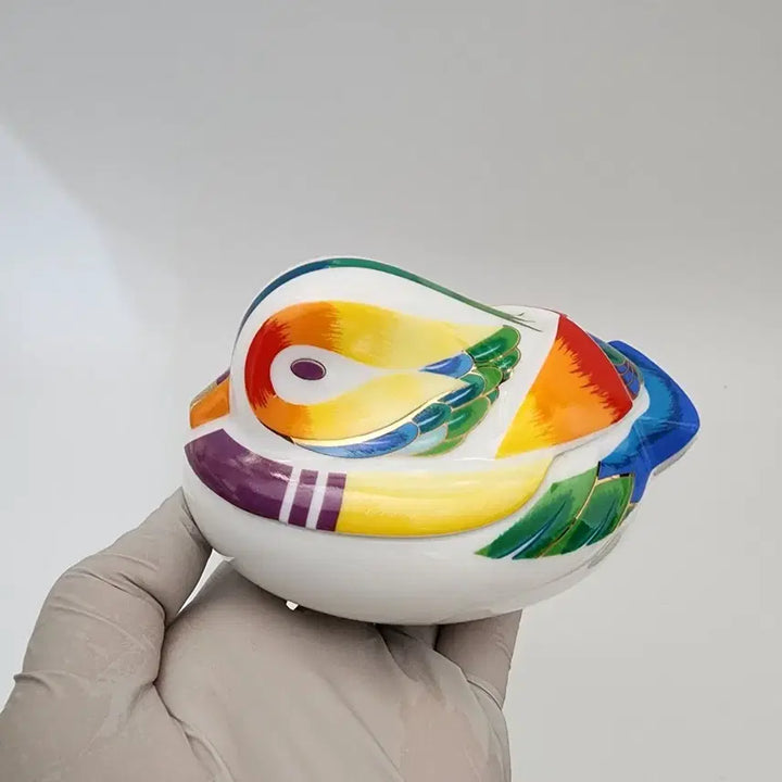 [BUNJANG] Vintage Yo-up Development Mandarin Duck &amp; Lovebird Sugar Bowl &amp; Creamer Set - Accessory/Jewelry Box / 2세트가/빈티지 요업개발 원앙 잉꼬 설탕기 프림기 세트/ 액세사리 보석함