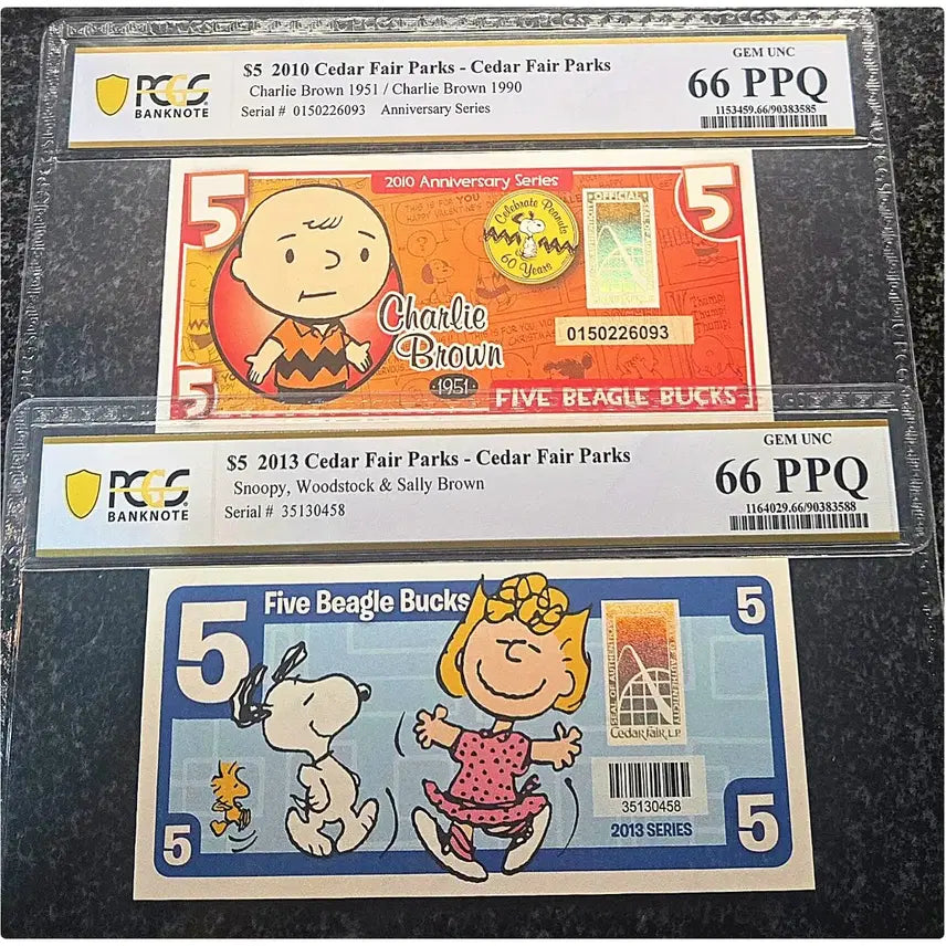 [BUNJANG] Snoopy 5 Dollars US Minted Coin Set / *상품번호-가1225*미국 Snoopy 5dollars 정품 2종 일괄