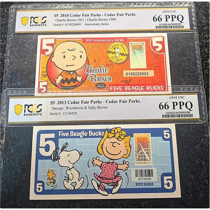 [BUNJANG] Snoopy 5 Dollars US Minted Coin Set / *상품번호-가1225*미국 Snoopy 5dollars 정품 2종 일괄
