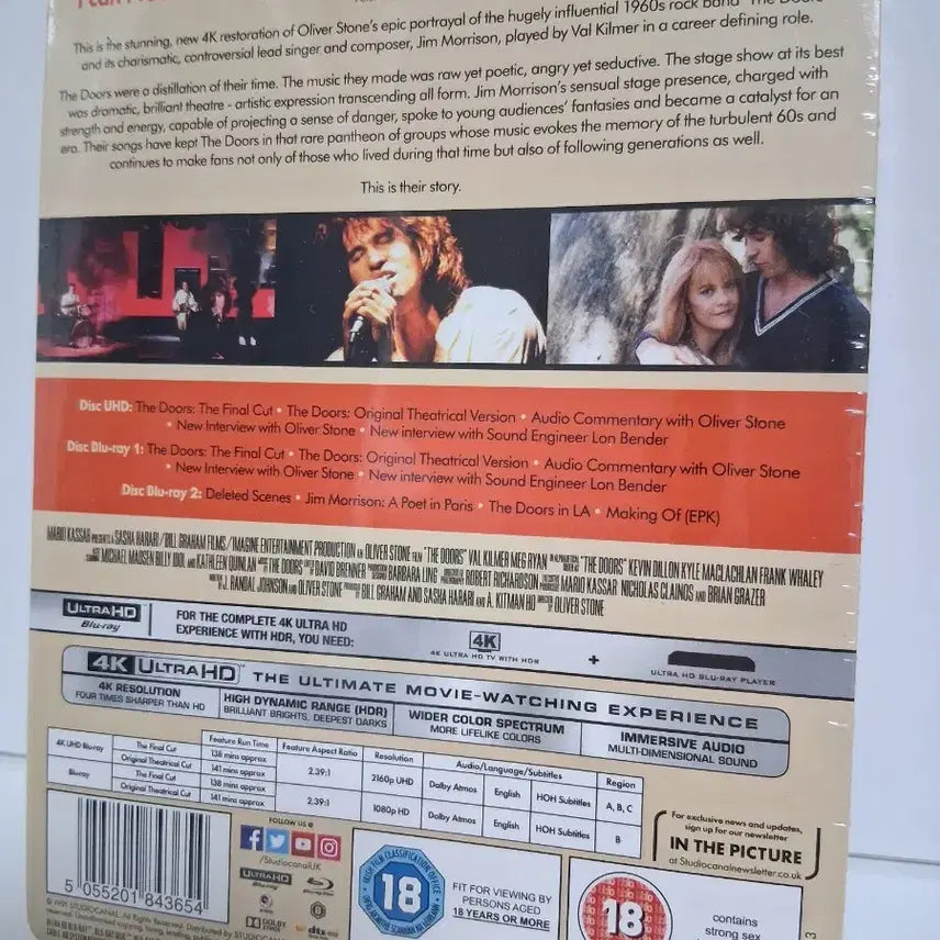 [BUNJANG] The Doors 4K Ultra HD Blu-ray Steelbook (Sealed) / (미개봉)도어즈 4K 울트라 HD 블루레이 스틸북