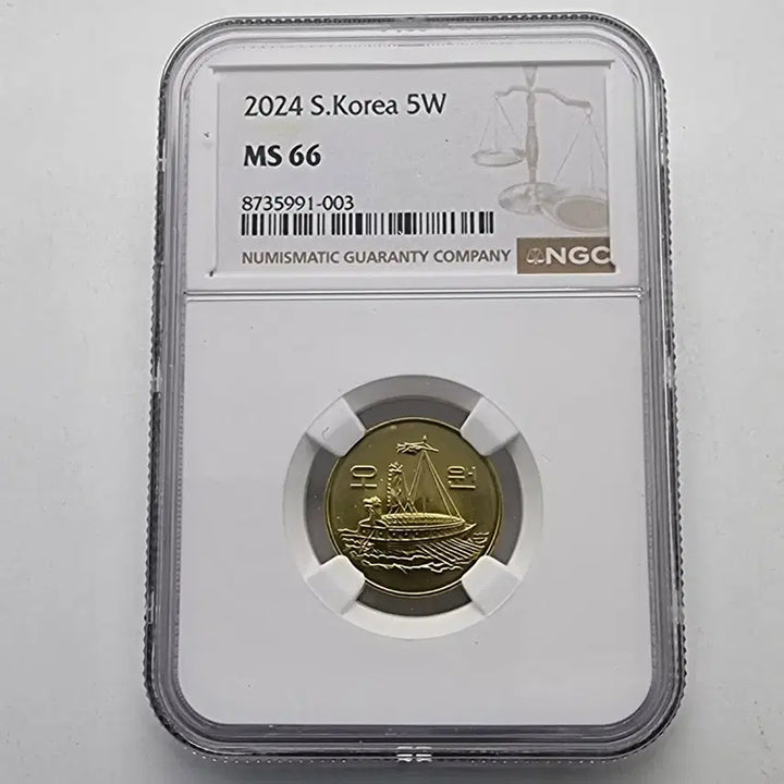 [BUNJANG] 2024 NGC MS66 Grade 5-Unit Coin / 2024년5주화 ngc ms66등급주