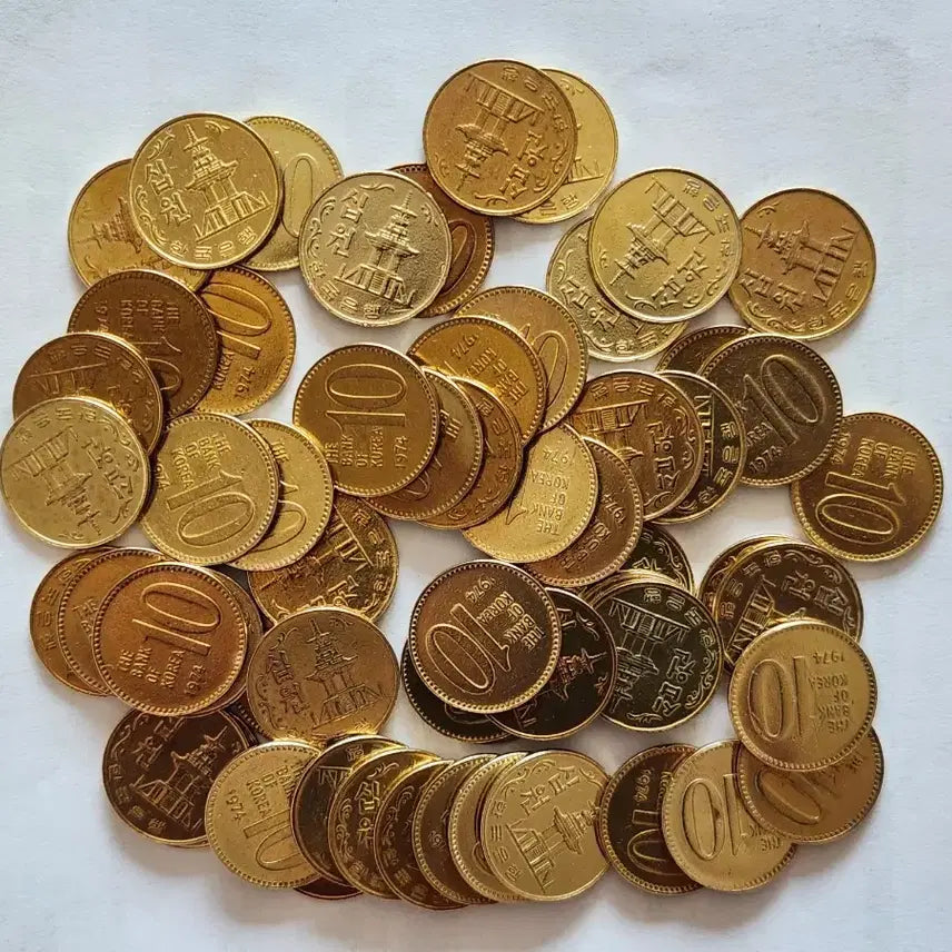 [BUNJANG] 1974 10 Won Coin - 50 Pieces / 준특년/1974년 10원 50점