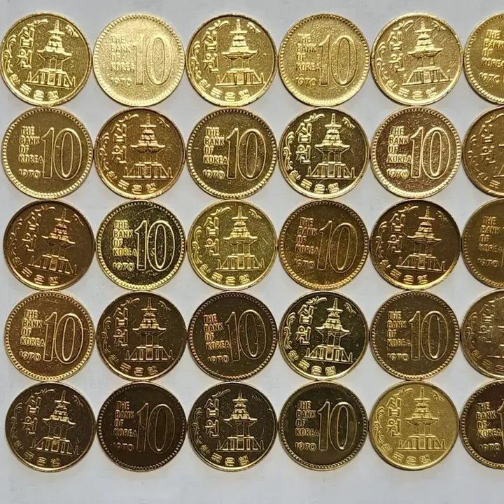 [BUNJANG] 1970 10 Won Copper Coins (30 pcs) / 귀한 적동1970년 10원 30점