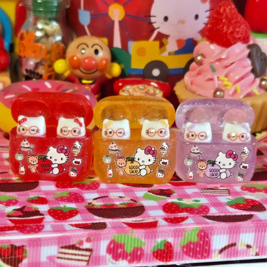 [BUNJANG] Sanrio Hello Kitty Miniature Pearl Airpods Set / (희귀) 키티 미니어처 펄 에어팟 세트