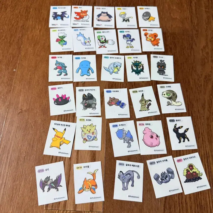[BUNJANG] Pokemon Stickers (72 pcs) / 포켓몬스티커 72장 팔아요