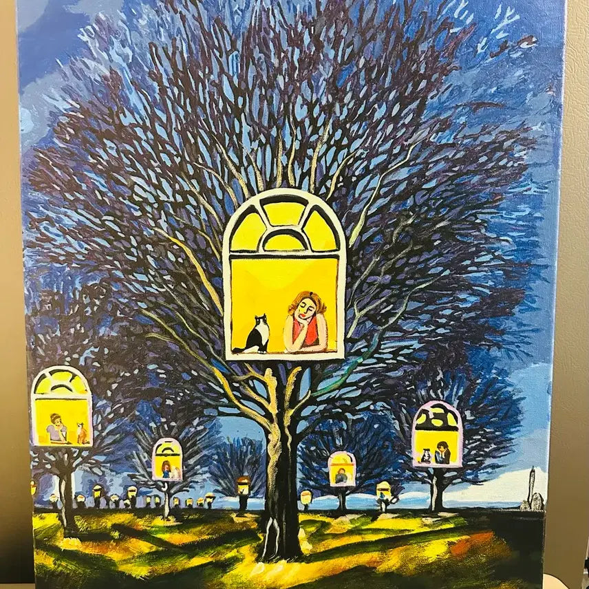 [BUNJANG] Surreal Landscape Canvas Painting (Size 10) / 초현실적풍경(캔버스)