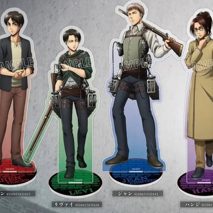 [BUNJANG] Attack on Titan Jean, Levi, Eren, Hange Aurora Acrylic Stand / [3자리/공구]진격의거인 오로라 아크릴 쟝 리바이 에렌 한지