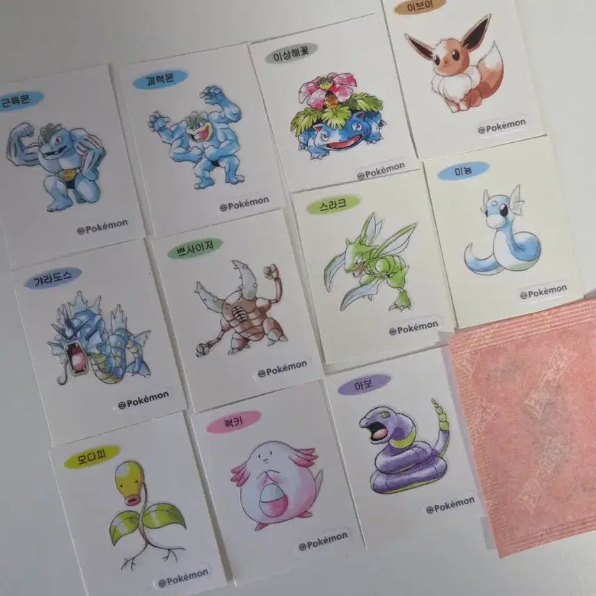 [BUNJANG] Pokemon 30th Anniversary Art Wall Nibble Seals Bundle Set (12 Types) / 포켓몬 30주년 기념 아트월 띠부씰 일괄