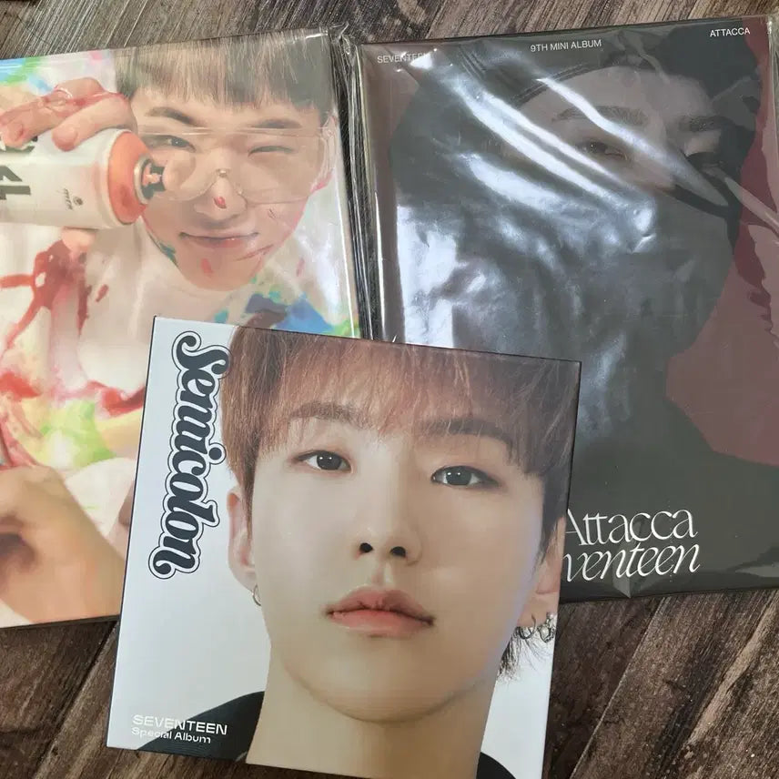 [BUNJANG] SEVENTEEN Hoshi Semicolon Attacca Carat Ver. Bundle Set Photocard Album / 호시 세미콜론 초판 한정판 앨범 아타카 캐럿반 포카 일괄 양도
