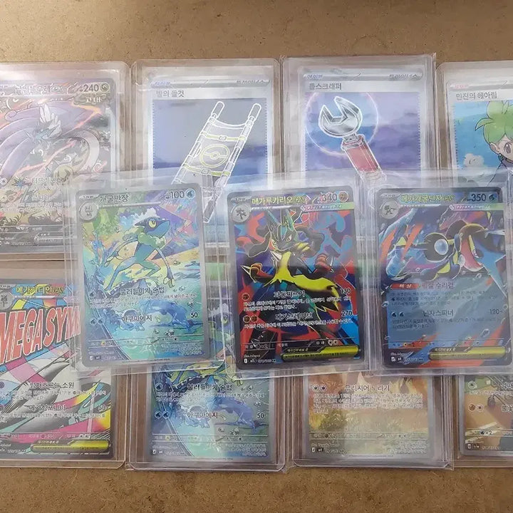 [BUNJANG] Pokemon Card Assortment - Greninja AR, Lucario-Mega SR, Greninja-Mega RR / 포켓몬카드 개굴반장AR 메가루카리오Sr 메가개굴닌자rr 레어카드 종합판매