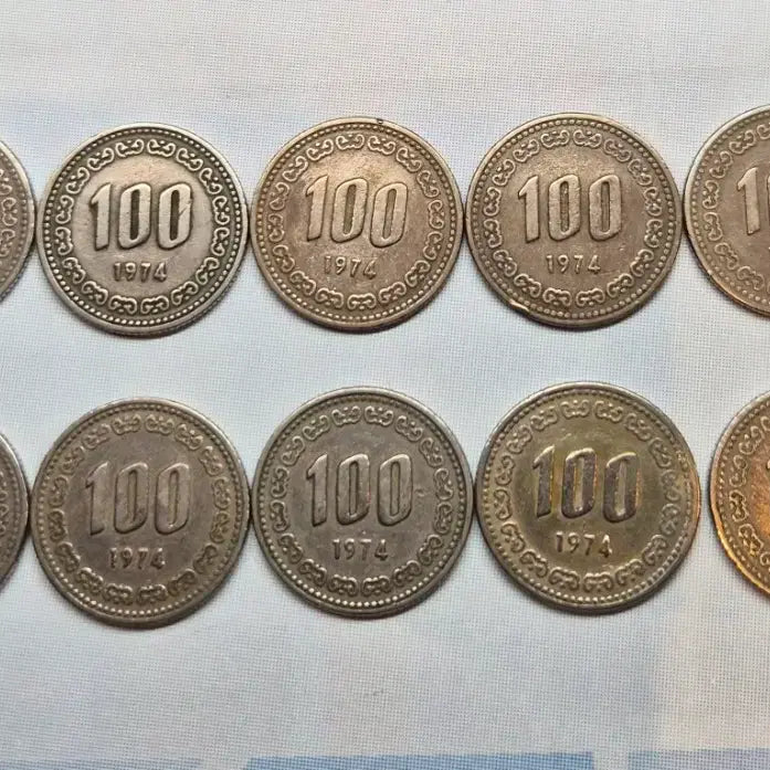 [BUNJANG] 1973 100 Won Coin Bundle Set (10 pcs) / 1973년 100원 동전 10개 일괄
