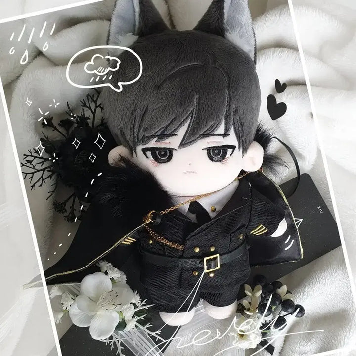 [BUNJANG] 20cm Unbranded Cotton Doll - Ash Grey Night / 무속성 솜인형 20cm 잿빛 흑야