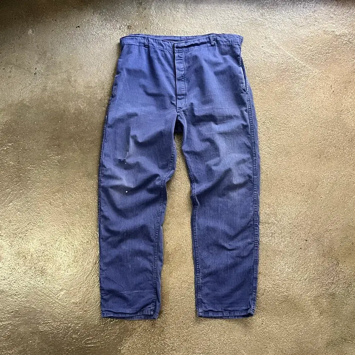 [BUNJANG] 70s-80s Kuno Vintage HBT Euro Work Pants / 70-80s 빈티지 HBT 유로 워크 팬츠 (~40)