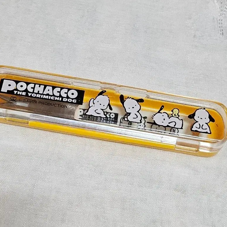 [BUNJANG] Sanrio Pochacco Retro Fork Spoon Case Vintage Cutlery Interior Prop Goods / 고전문구 포차코 포크수저 케이스 레트로 빈티지 식기 인테리어 소품 굿즈