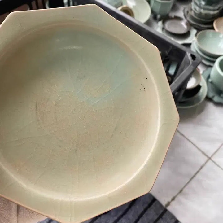 [BUNJANG] Late Qing Dynasty Longquan Celadon Plate / 진품 청나라후기 용천요 (운송시간13일)