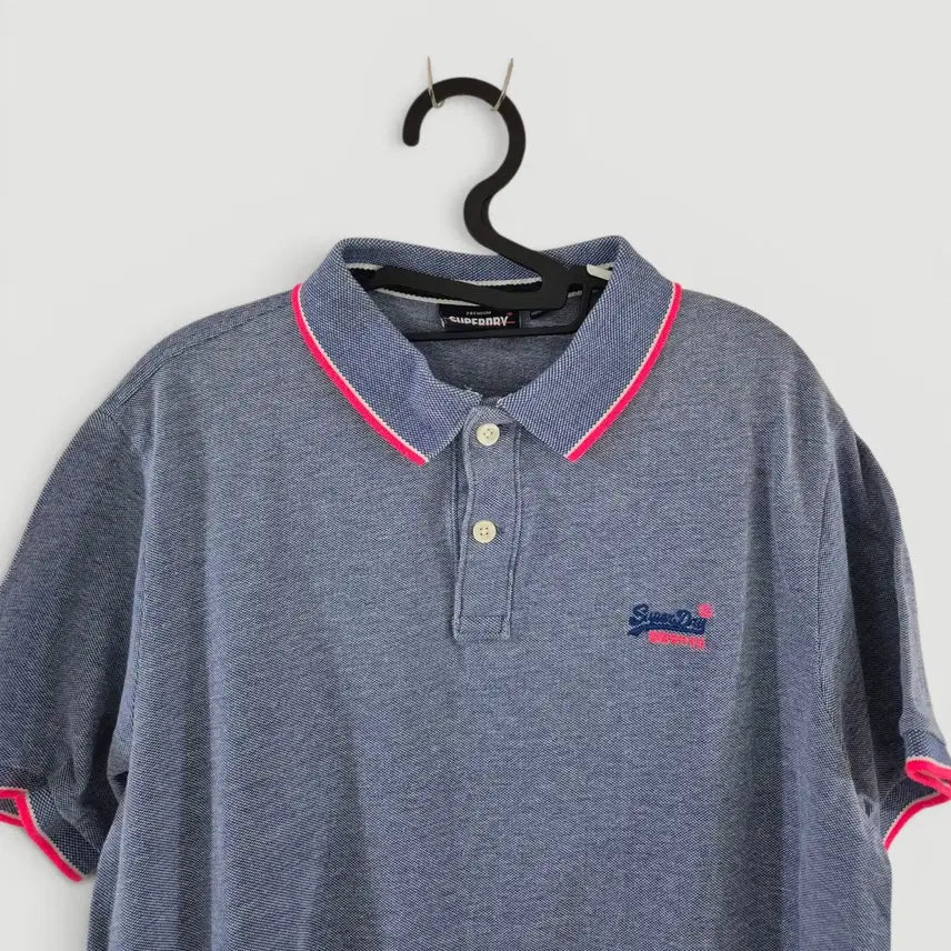 [BUNJANG] Superdry Short Sleeve Polo T-shirt / [100~105]슈퍼드라이 카라티 반팔
