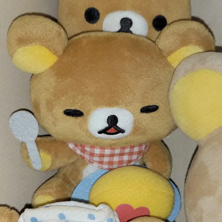 [BUNJANG] San-X Rilakkuma Classic Rare Heart Omurice Plush / 산엑스 리락쿠마 고전 희귀 하트 오므라이스 인형