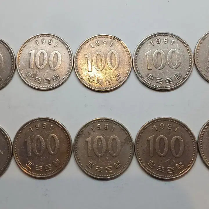 [BUNJANG] 1991 100 Won Coins Bundle (10 pcs) / 1991년 100원 동전 10개 일괄