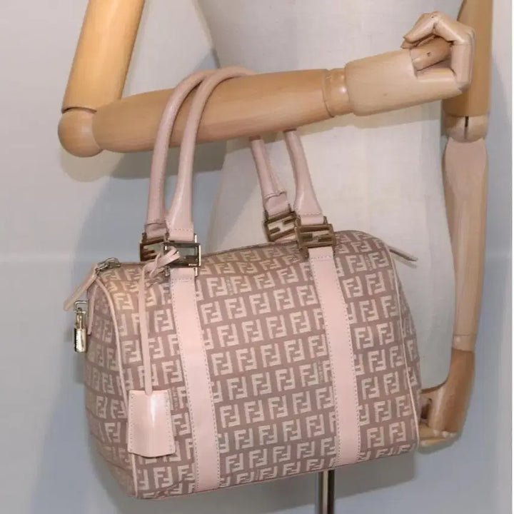 [BUNJANG] Fendi Vintage Zucchino Boston Tote Bag / 펜디 빈티지 핑크 주키노 보스턴 토트백