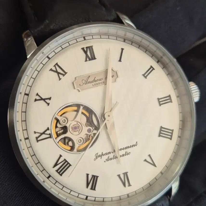 [BUNJANG] Andrew &amp; Co WALES AC602S-A Automatic Leather Watch / Andrew &amp; Co 오토매틱 시계 새상품