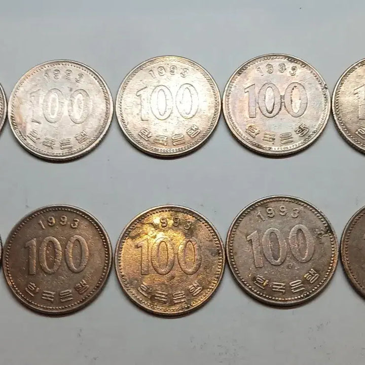 [BUNJANG] 1993 100 Won Coin Bundle Set (10 pcs) / 1993년 100원 동전 10개 일괄