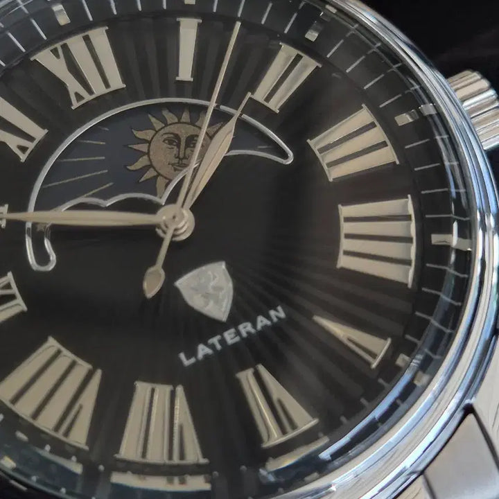 [BUNJANG] LATERAN Sun &amp; Moon Phase Metal Watch LTN-701B / LATERAN 남성용 썬앤문시계 새상품