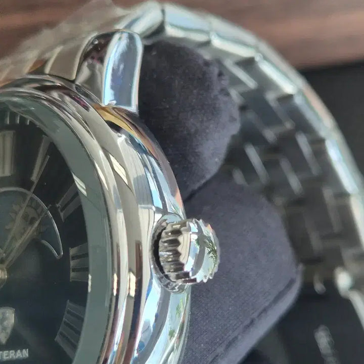 [BUNJANG] LATERAN Sun &amp; Moon Phase Metal Watch LTN-701B / LATERAN 남성용 썬앤문시계 새상품