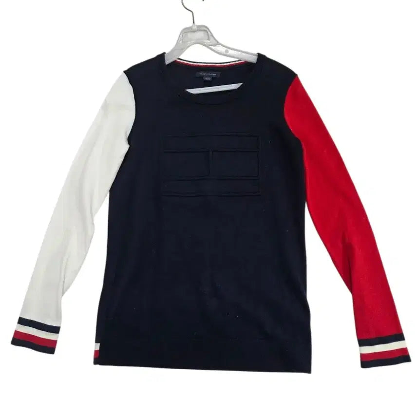 [BUNJANG] Tommy Hilfiger Colorblock Knit Sweater XXS / 타미힐피거 배색 니트 스웨터 XXS
