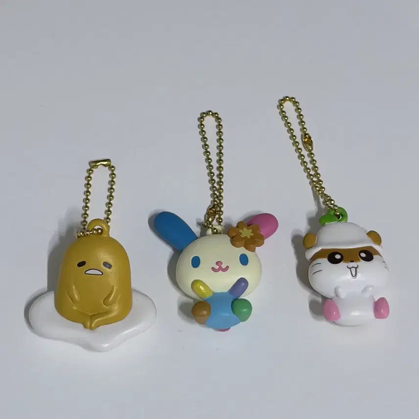 [BUNJANG] Sanrio Petanko Squished Mascot Figure Keychain Gacha Usahana Kuriring / 산리오 페탄코 납작 마스코트 피규어 키링 가챠 우사하나 쿠리링