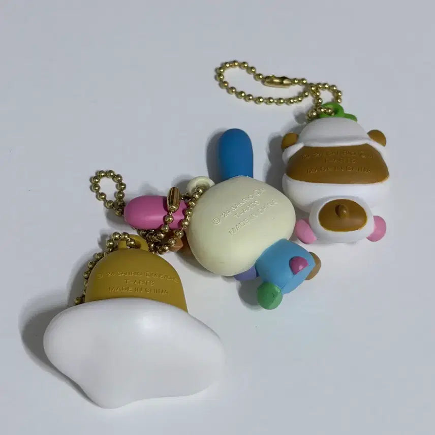 [BUNJANG] Sanrio Petanko Squished Mascot Figure Keychain Gacha Usahana Kuriring / 산리오 페탄코 납작 마스코트 피규어 키링 가챠 우사하나 쿠리링