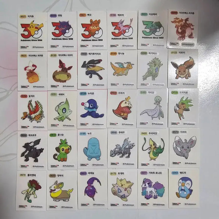 [BUNJANG] Pokemon Stickers Bundle Set (66 pcs) / 포켓몬 띠부씰 세트