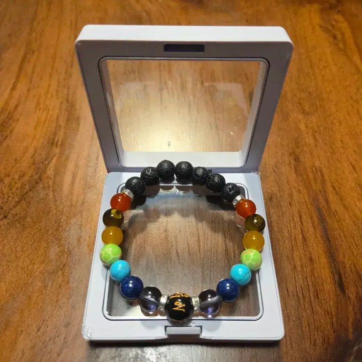[BUNJANG] Seven Chakra Natural Stone Bracelet / 천연석 7가지 색상 세븐차크라 팔찌 새제품