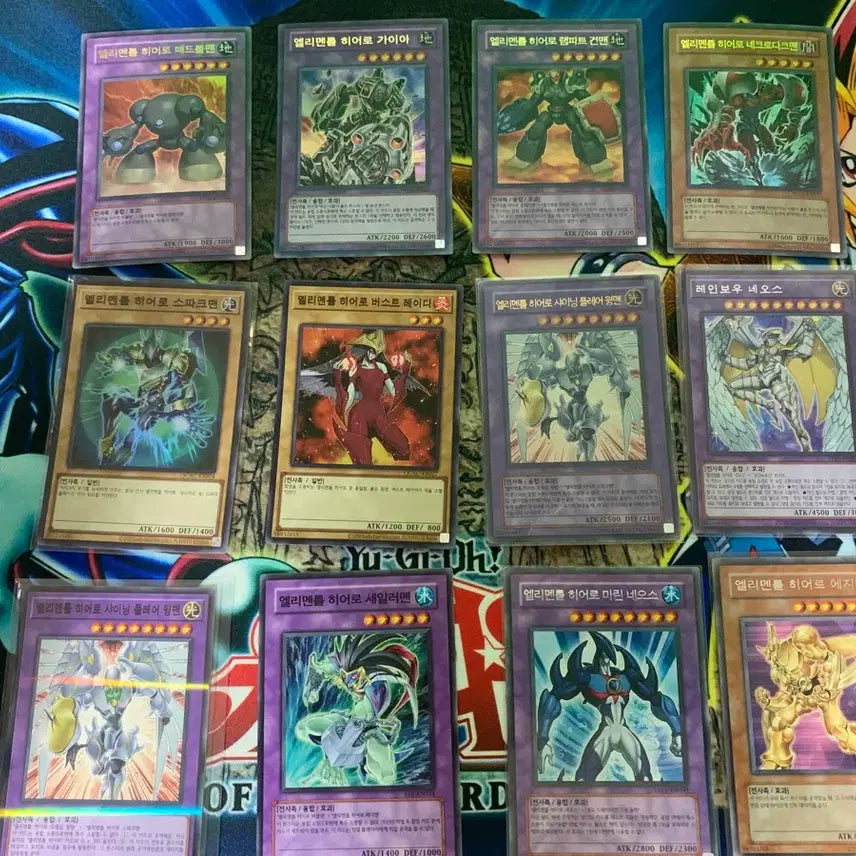 [BUNJANG] Yu-Gi-Oh! Elemental Hero &amp; Other Hero GX Cards Bundle Set / 유희왕 엘리멘틀 히어로, 기타 히어로, gx카드 일괄