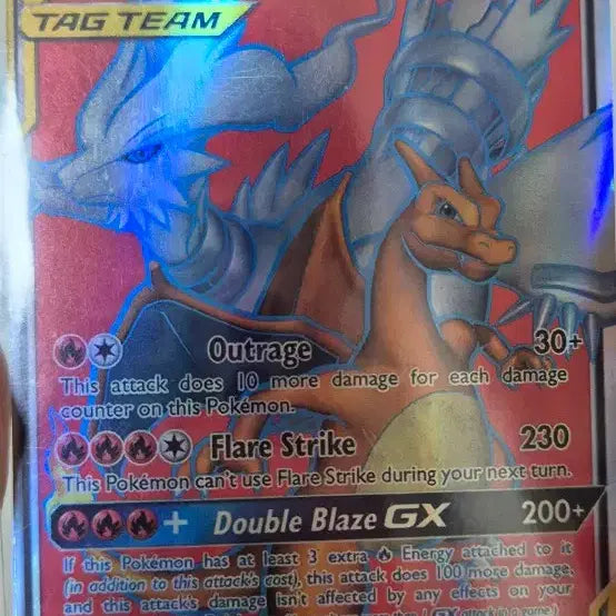 [BUNJANG] Reshiram &amp; Charizard Tag Team GX SR (English) / 레시라무&amp;리자몽 태그팀gx SR(영판)