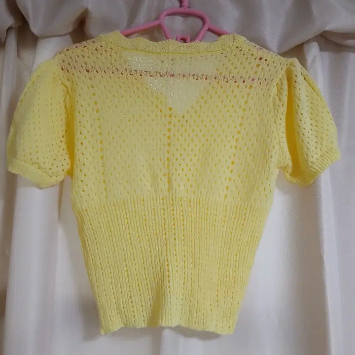 [BUNJANG] Yellow Knit Cardigan - New Arrival / 여름 니트 가디건 옐로우 새상품