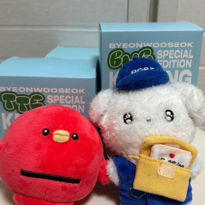 [BUNJANG] Byun Woo Seok Dengoongy &amp; Pyongtoongy Doll Bundle Set / 변우석 BWS 댕통이 공식키링 세트 일괄