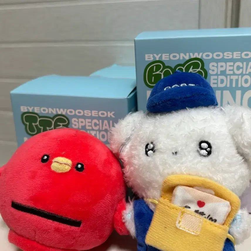 [BUNJANG] Byun Woo Seok Dengoongy &amp; Pyongtoongy Doll Bundle Set / 변우석 BWS 댕통이 공식키링 세트 일괄
