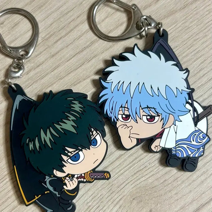 [BUNJANG] Gintama Gintoki Hijikata JF2025 Tsumamare Rubber Strap Keychain Holder Bundle Set / 일괄)은혼 긴토키 히지카타 JF2025 츠마마레 러버 스트랩 키링 키홀더