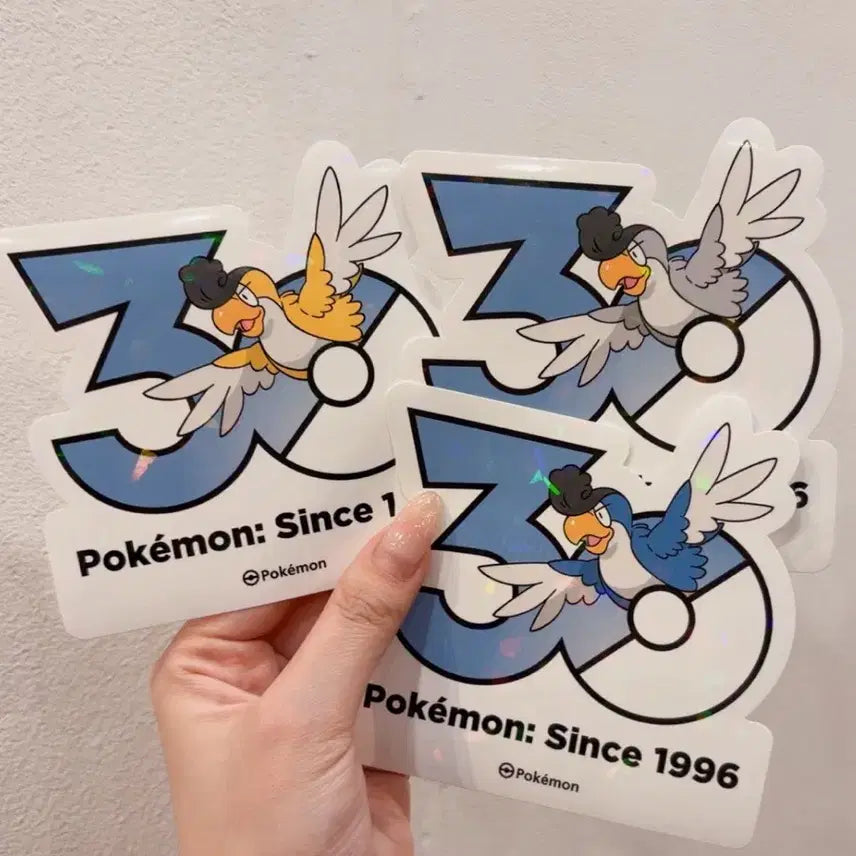[BUNJANG] 2 Types of Shinobi Squirrel 30th Anniversary Pokemon Stickers / 시비꼬 3종 포켓몬 30주년 스티커