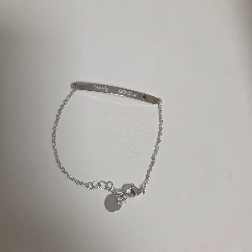 [BUNJANG] Red Velvet Wendy Silver Rhodium Birthday Bracelet / [새상품]레드벨벳 웬디 생일팔찌 실버(로듐)