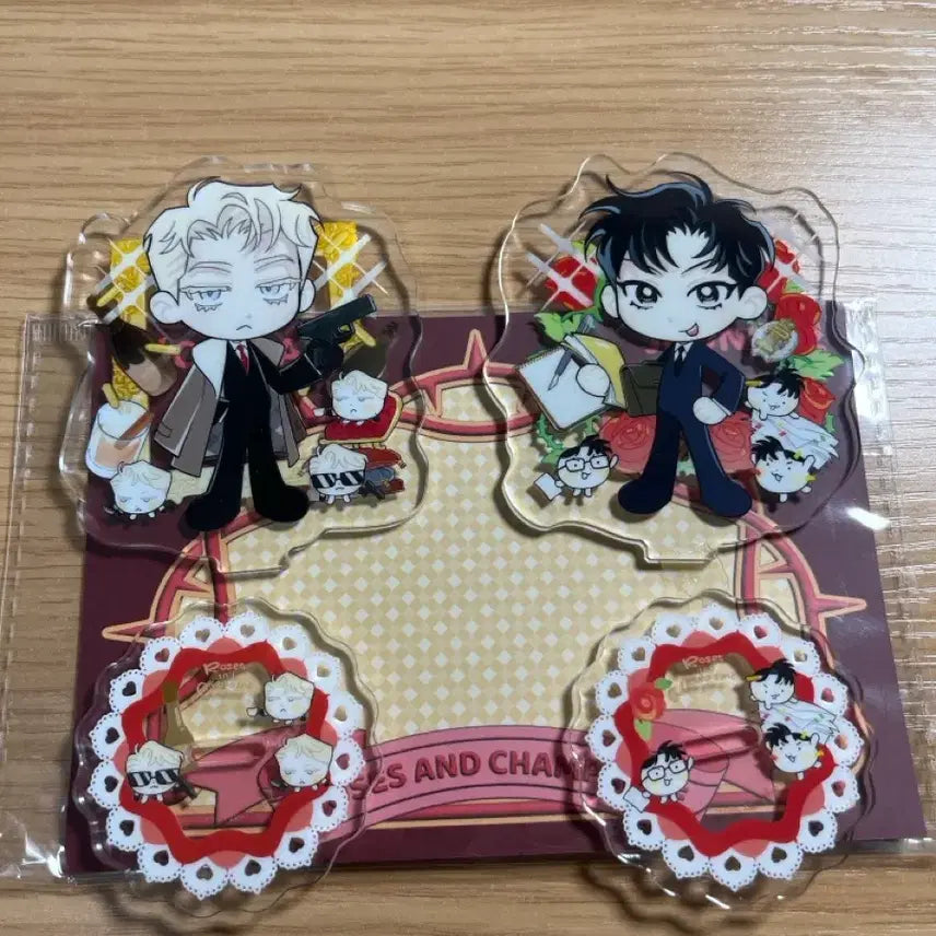[BUNJANG] Rose and Champagne Collaboration Acrylic Stand / 급전)장미와샴페인 sd아크릴 스탠드