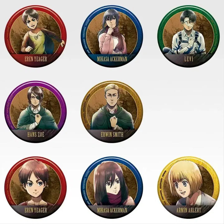 [BUNJANG] Attack on Titan Ichiban Kuji G Prize Can Badge Set (Sealed) / 미개봉)진격의 거인 제일복권 G상 캔뱃지 쿠지