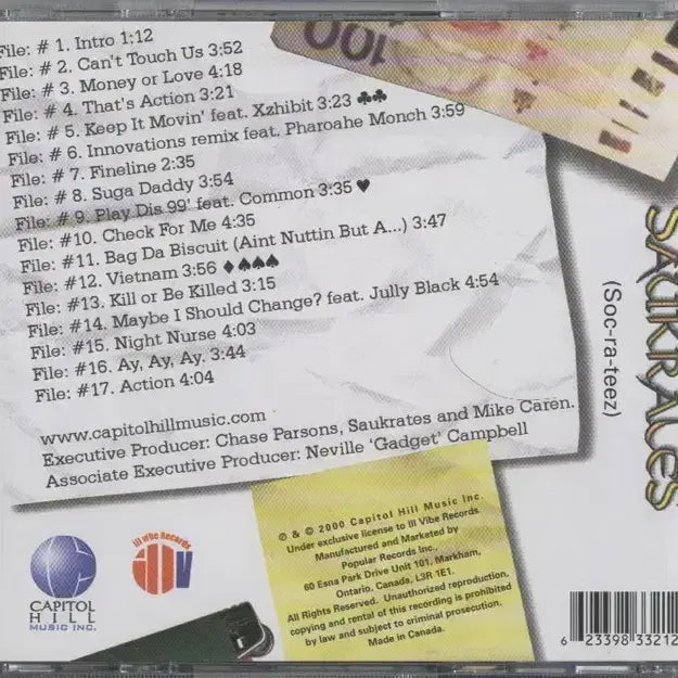 [BUNJANG] Saukrates The Underground Tapes CD / Saukrates - The Underground Tapes CD