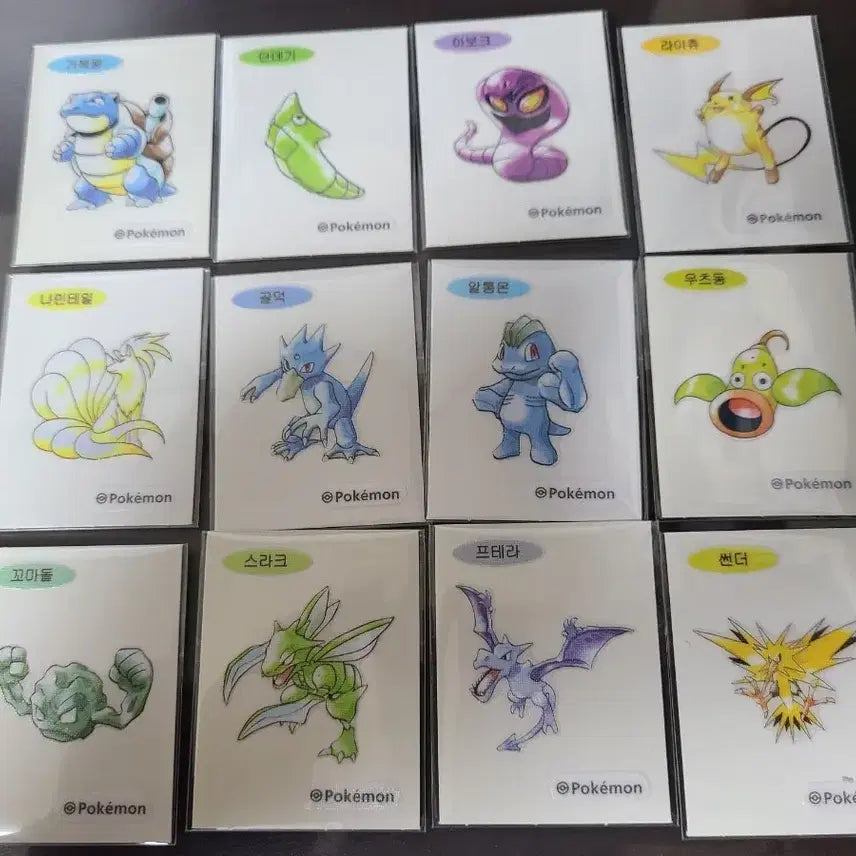 [BUNJANG] Pokemon Artwork Special Sticker Set (12 pcs) / 포켓몬 아트웍 스페셜 띠부씰 12장
