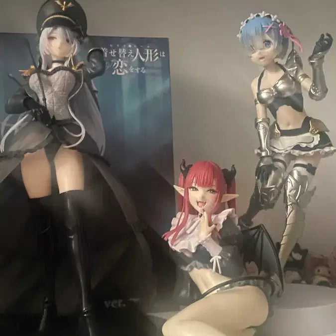 [BUNJANG] Marin Kitagawa &amp; Rem Figure Bundle Set / 마린,렘 피규어 일괄