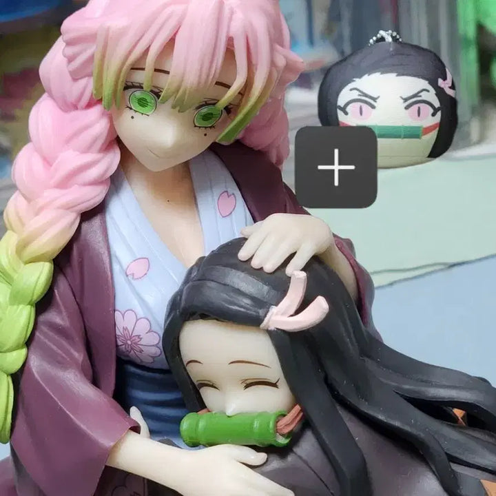 [BUNJANG] Demon Slayer Ichiban Kuji C Prize Mitsuri &amp; Nezuko Figures + Manju / 귀멸의 칼날 일본내수용 제일복권 쿠지 C상 미츠리, 네즈코 피규어+만쥬