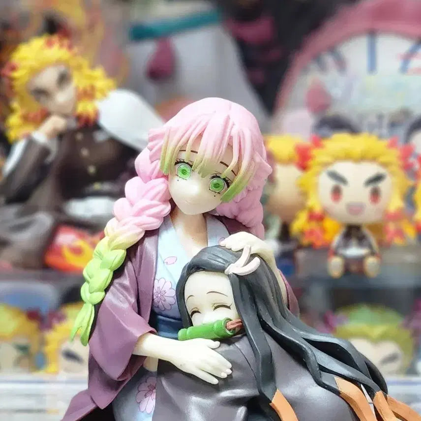 [BUNJANG] Demon Slayer Ichiban Kuji C Prize Mitsuri &amp; Nezuko Figures + Manju / 귀멸의 칼날 일본내수용 제일복권 쿠지 C상 미츠리, 네즈코 피규어+만쥬