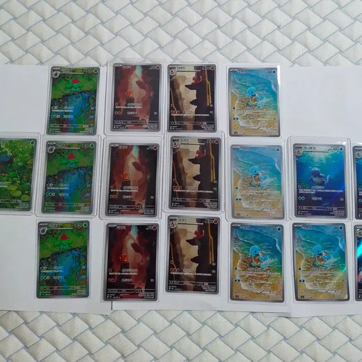 [BUNJANG] Pokemon TCG Scarlet &amp; Violet 151 Starter Pokemon AR Cards (Charmander, Charmeleon, Squirtle, Wartortle, Bulbasaur, Ivysaur) / 포켓몬카드 151 ar/파이리 리자드 이상해씨 이상해풀 꼬부기 어니부기