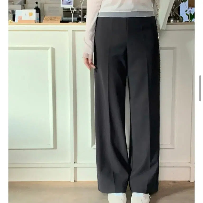 [BUNJANG] Cherrykoko Butter Banding Slacks Charcoal M / 체리코코 [CRKO] 버터 밴딩 슬랙스 차콜 M 출근룩 하객룩